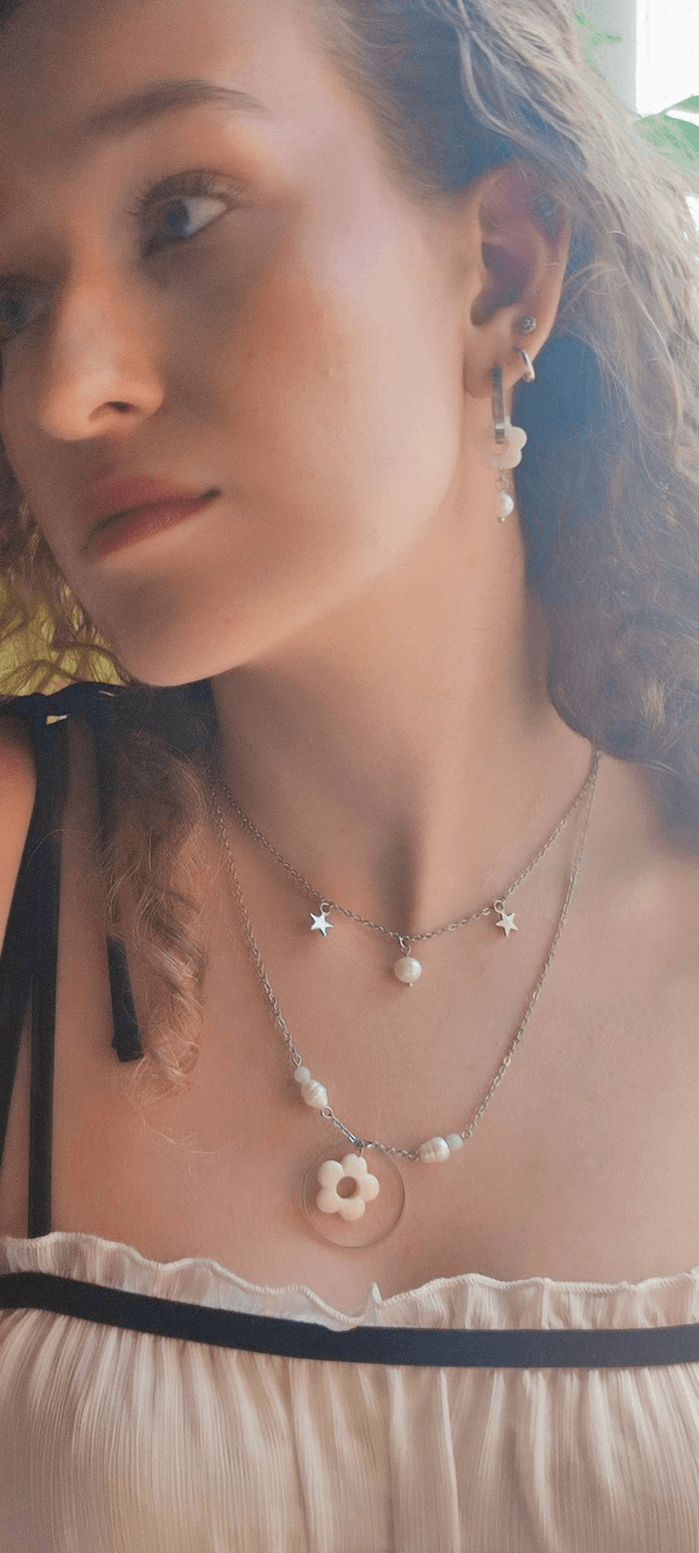 Cercle fleuri ( argent)